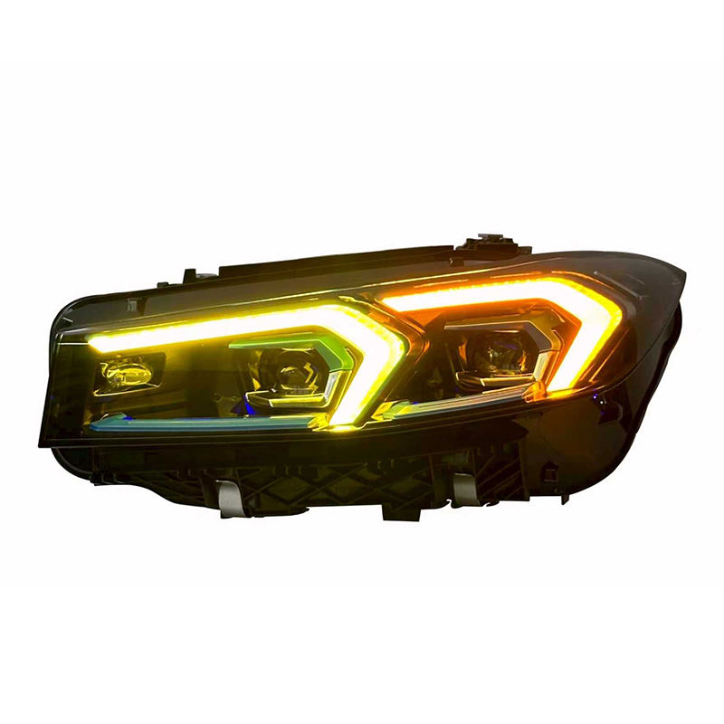 Vekto dual color LED headlights assembly for BMW 3 Series G20 G28 2023-2025, showing the front view with LED lighting.