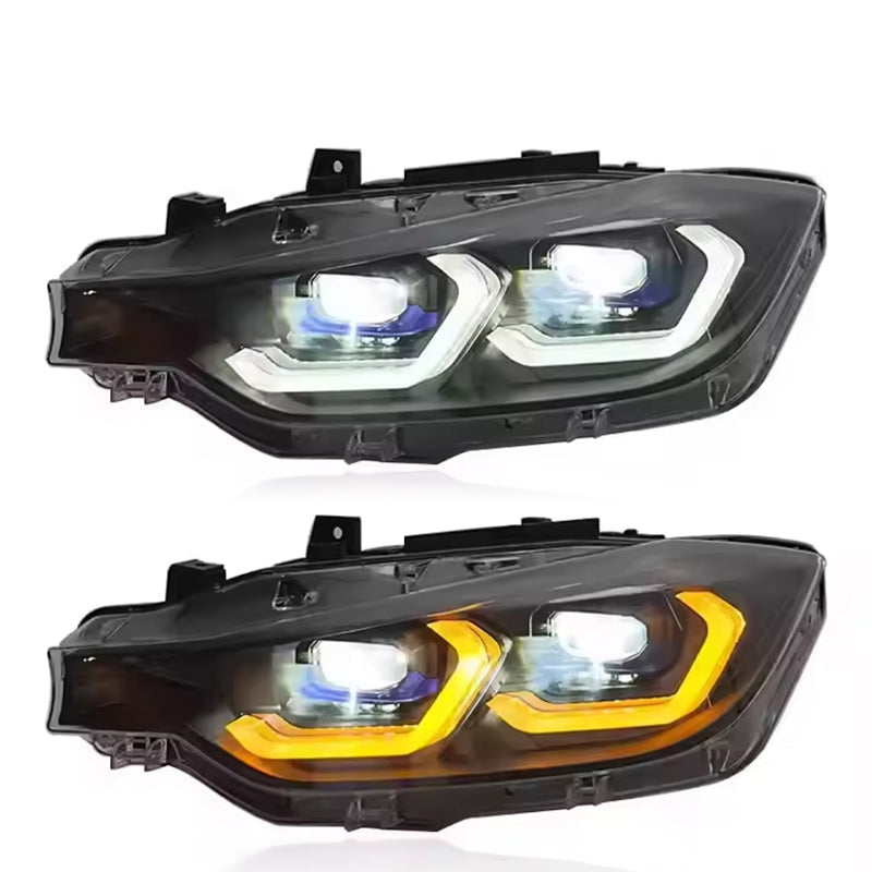 Vekto LED headlights assembly for BMW 3 Series F30 F31 F35 2012-2019, showing front view of the headlight unit