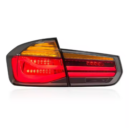 Vekto BMW 3 Series F30/F35 and M3 F80 LCI LED tail lights rear lamp assembly showing red and clear lens details