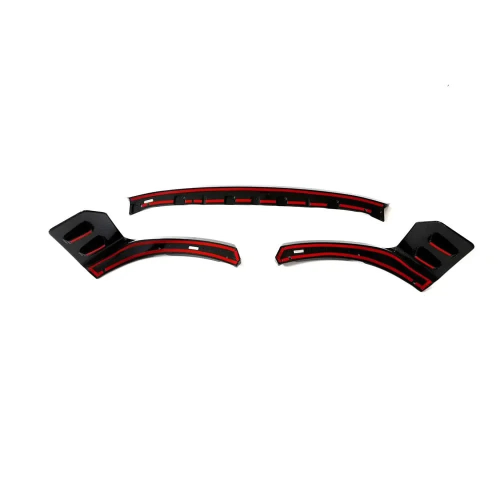 Carbon fiber front bumper lip splitter for BMW M2 G87 coupe by K2 Industries, showcasing sleek aerodynamic design.