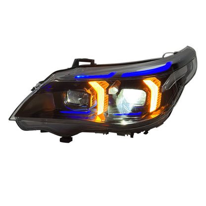 Vekto Snake Eyes LED headlights assembly for BMW 5 Series E60 (2003–2010) showing sleek, modern headlight design with LED elements.