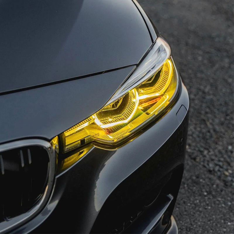 Vekto dual-color LED DRL modules for BMW F30/F31/F35 3 Series headlights, 2016-2019, featuring modern daytime running lights.