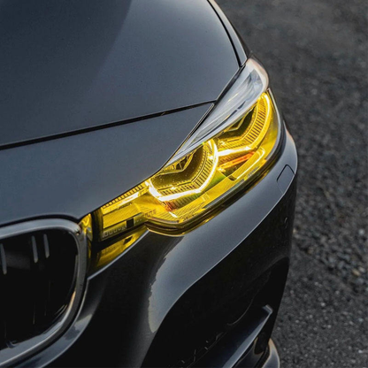 Vekto dual-color LED DRL modules for BMW F30/F31/F35 3 Series headlights, 2016-2019, featuring modern daytime running lights.