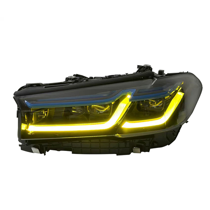 Vekto dual color LED headlight assembly for BMW 5 Series G30 G38 (2018–2020) showing the headlights with dual color LED design.