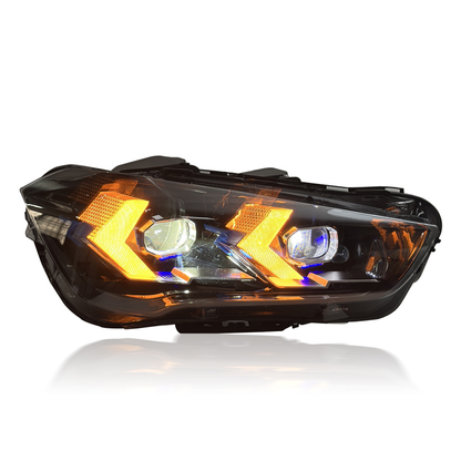 Vekto LED projector headlights for BMW X1 F48/F49 2016-2021, showcasing modern headlight design with bright LED projectors.