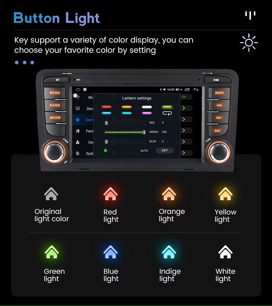 Upgrade Touchscreen for Audi A3 2003-2013 featuring Android 11 CarPlay