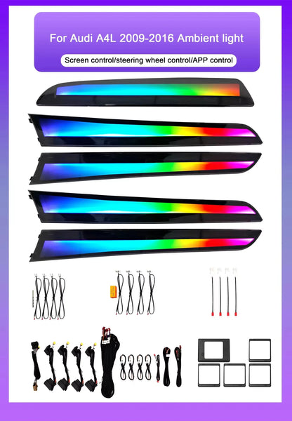 Audi A4 / A4L B8 / A5 / Q5 Interior 64-Color Star Sky Dynamic LED Ambient Light Kit 2009 - 2017 - AudiGear.com - Interior Lighting
