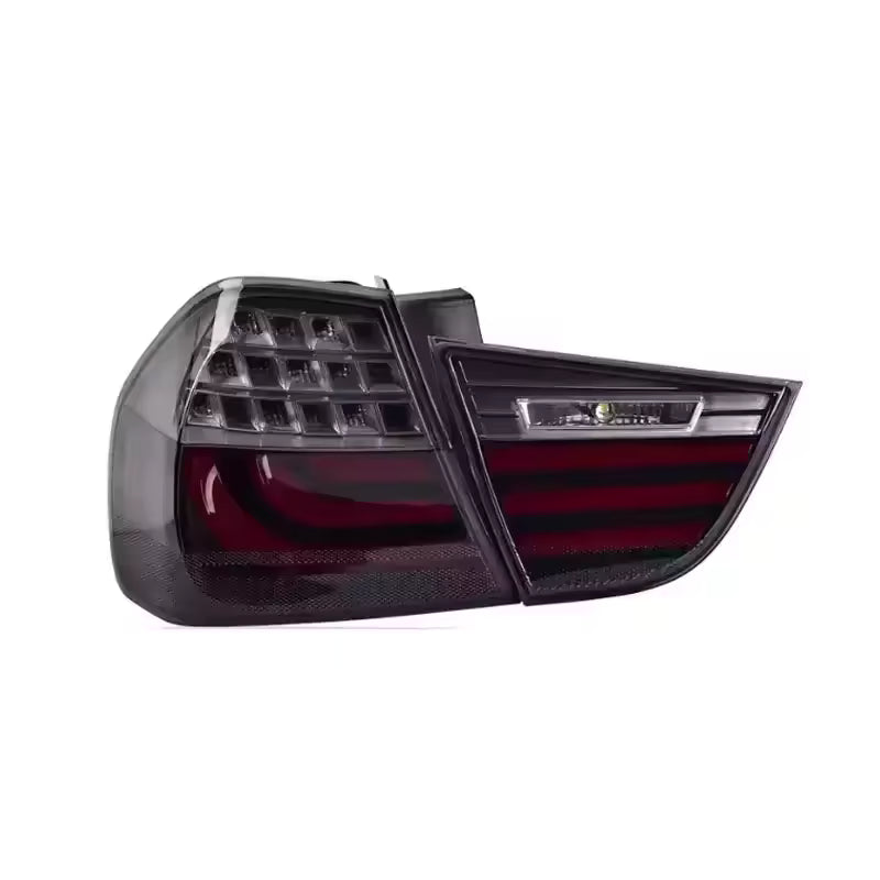 Vekto LED tail lights for BMW 3 Series E90 2009-2012, rear taillights with red and clear lens design.