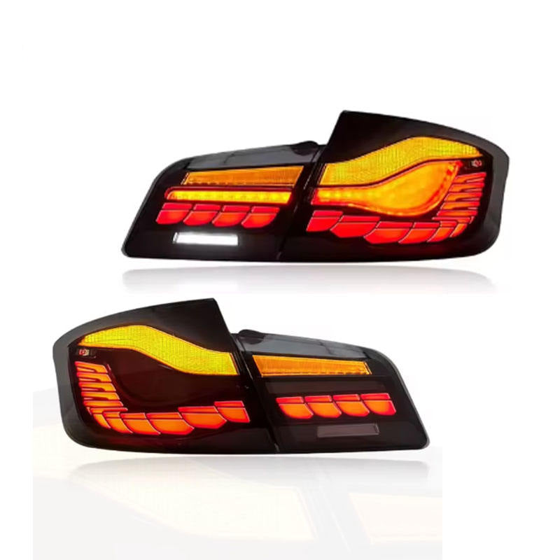 Vekto Dragon Scale LED tail lights for BMW 5 Series F10/F18 2011-2017, showing sleek dragon scale design on taillights.