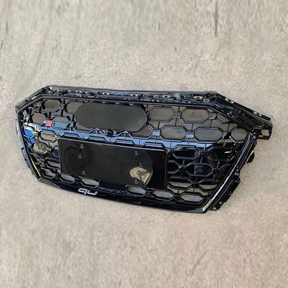 RS3 Style Honeycomb Grille fits A3 S3 2020-2024 Gloss Black and Chrome