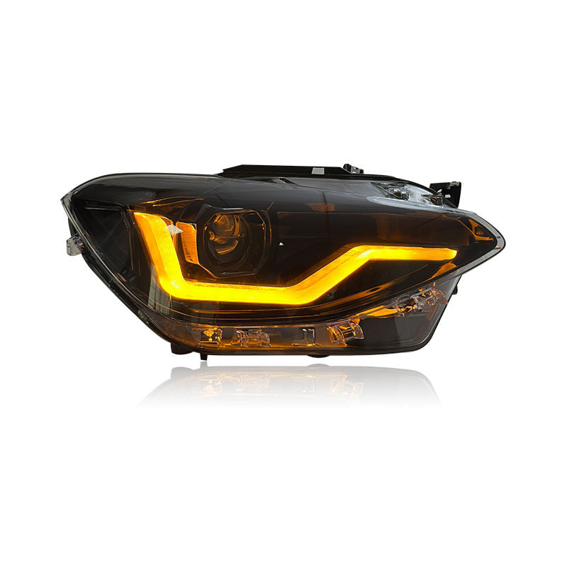 Vekto LED headlights for BMW 1 Series F20 2012-2015, showing the bright, sleek headlight design with clear lens and modern LED elements.