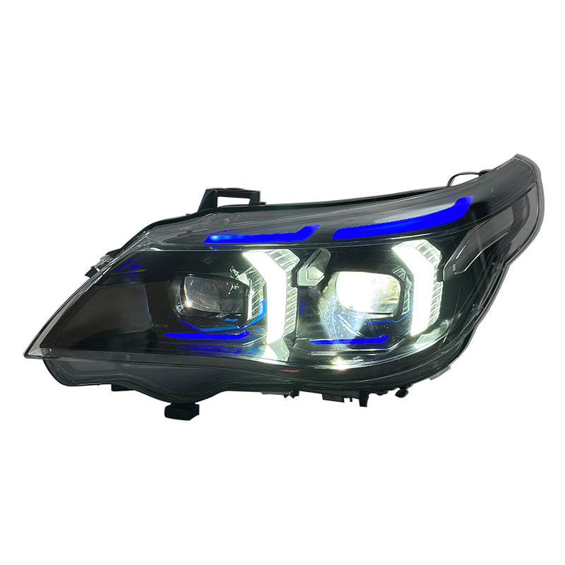 Vekto Snake Eyes LED headlights assembly for BMW 5 Series E60 (2003–2010), showing the sleek headlight design and LED details.