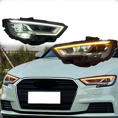 LED Headlights for Audi A3 / S3 / RS3 2017–2020 Plug-and-Play Projector Assembly (EU model) - AudiGear.com - Headlights