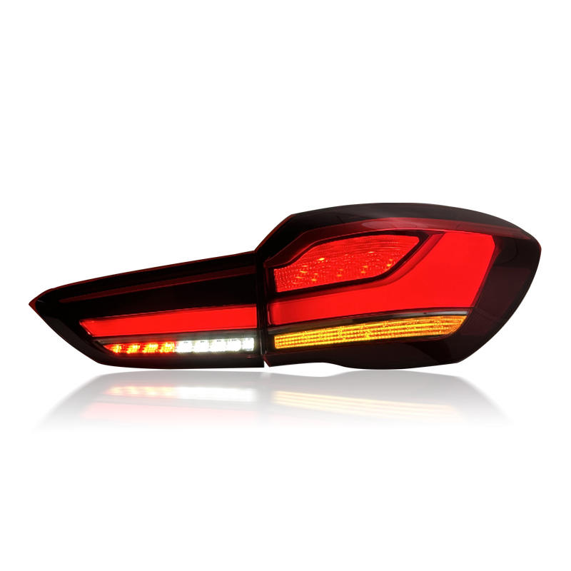 Vekto LED tail lights for BMW X1 F48/F49 2016-2019, showing sleek taillight assembly with illuminated red and clear lenses.