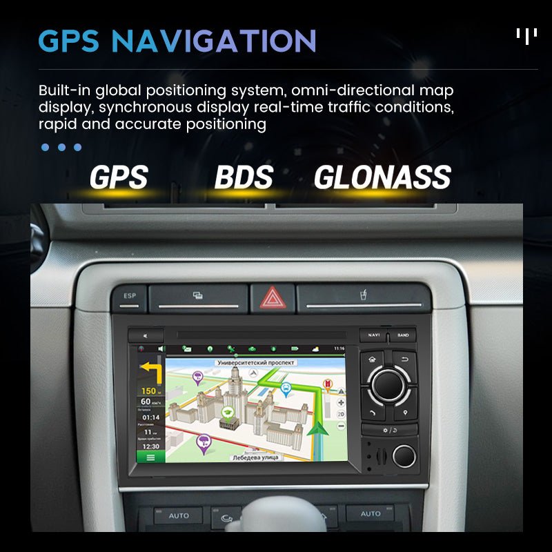 Mekede 7"Touchscreen Upgrade for Audi A4 Cabriolet 2003-2009 Android/CarPlay 8GB/128GB with 4G Ready Multimedia - AudiGear.com - Touchscreen