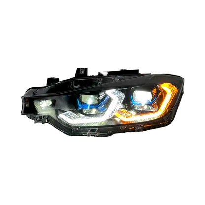 Vekto G22 Style dual-color LED headlights for BMW F30 F31 F35 2013-2018, showing the headlights with dual-color LED design.