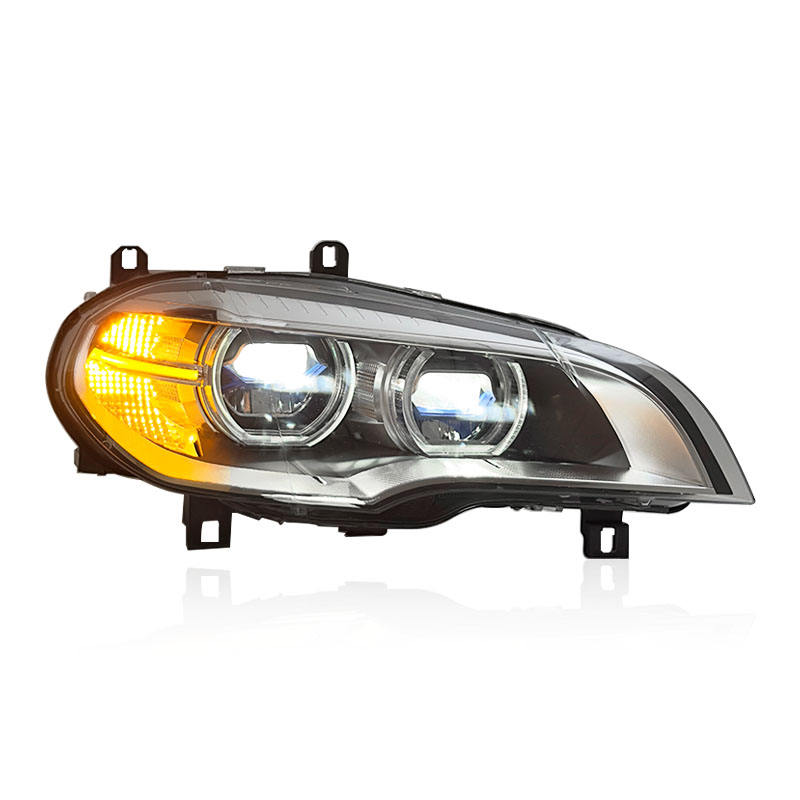 Vekto LED headlight assembly for BMW X5 E70 2007-2013, plug-and-play headlight replacement with bright LED bulbs.