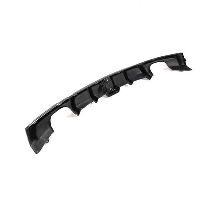 Carbon fiber rear diffuser with integrated LED brake light for BMW F30 & F31 M Sport, 2013–2018, by K2 Industries.