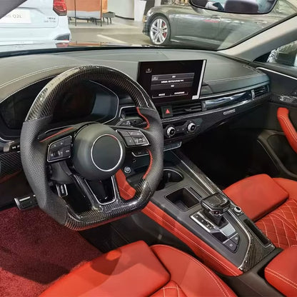 Carbon Fiber Style Interior Trim Kit for Audi A4 A5 2017-2025 4-Door Models