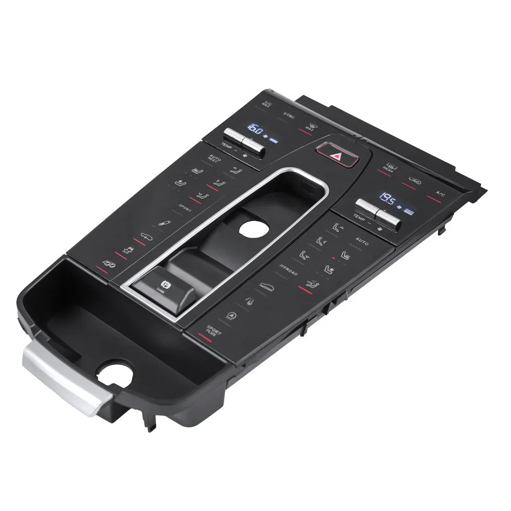 Carlinklife® center console panel for Porsche Macan 2014-2021, shown in the image with detailed close-up of the interior upgrade.