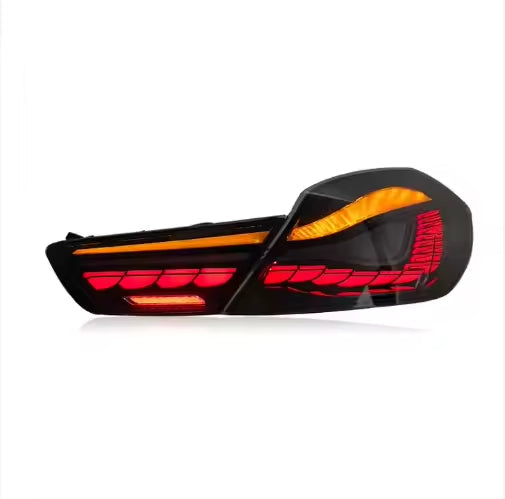 Vekto Dragon Scale GTS LED taillights installed on a BMW 6 Series F12 F13 2012-2019, showcasing the distinctive dragon scale design.