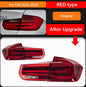 BMW 3 Series F30/F35 LED tail lights rear lamp assembly by Vekto, showing sleek LED design and red and clear lens details.