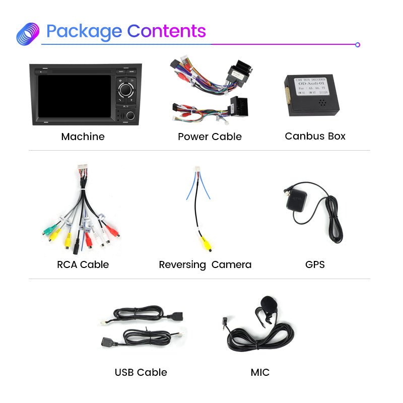 Mekede 7"Touchscreen Upgrade for Audi A4 Cabriolet 2003-2009 Android/CarPlay 8GB/128GB with 4G Ready Multimedia - AudiGear.com - Touchscreen