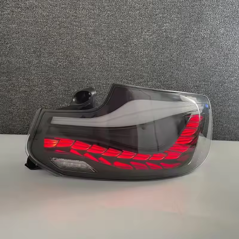 Vekto GTS Dragon Scale LED taillights for BMW 2 Series F22 2014-2021, showing sleek dragon scale design and bright LED illumination.
