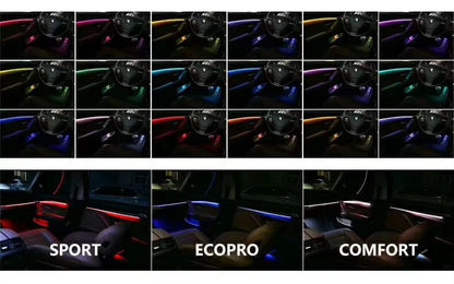 Dynamic Ambient Lighting & Carbon Fiber Kit fits Audi A4 B8 2009-2016