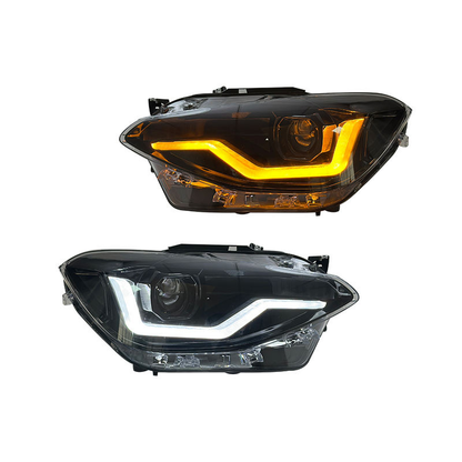 Vekto dual color LED headlight assembly for BMW 1 Series F20 (2012–2014) showing the front view with LED lighting components.