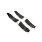Carbon fiber front splitter with canards and fins for BMW G80 M3, G82 G83 M4, featuring aerodynamic design by K2 Industries