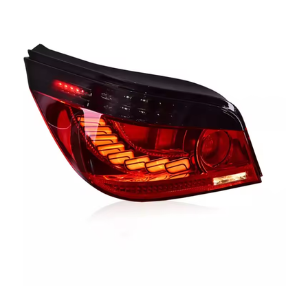 Vekto LED tail lights for BMW 5 Series E60 2003-2009, showing sleek red and clear taillight lenses with integrated turn signals.