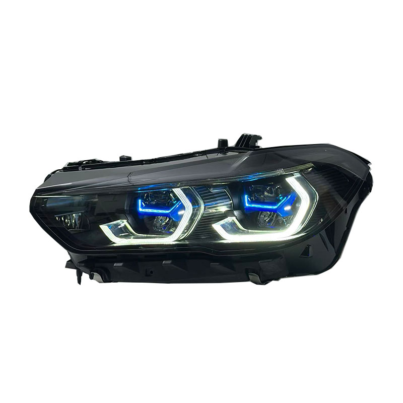 Vekto Laser LED Headlights assembly for BMW X5 G05 2019-2022 with dual color DRL, low and high beam, plug and play design