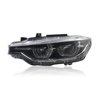 Vekto dual-color LED headlights for BMW 3 Series F30/F35 2013-2018, showing sleek headlight design with LED lighting.