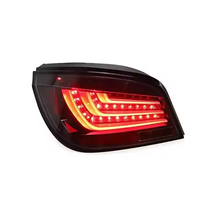 Vekto GTS Style LED taillights for BMW 5 Series E60 2003-2010, showing sleek red and clear lens design on vehicle rear