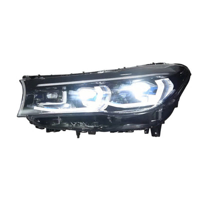 Vekto dual-color LED headlights for BMW 7 Series G12 2016-2018, showcasing modern headlight design with dual-color LED lighting.