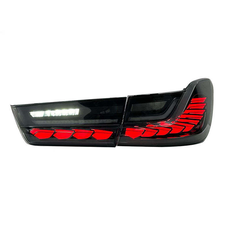 Vekto BMW 3 Series G81 and M3/M4 GTS style dragon scale LED taillights showing intricate red and clear lens design