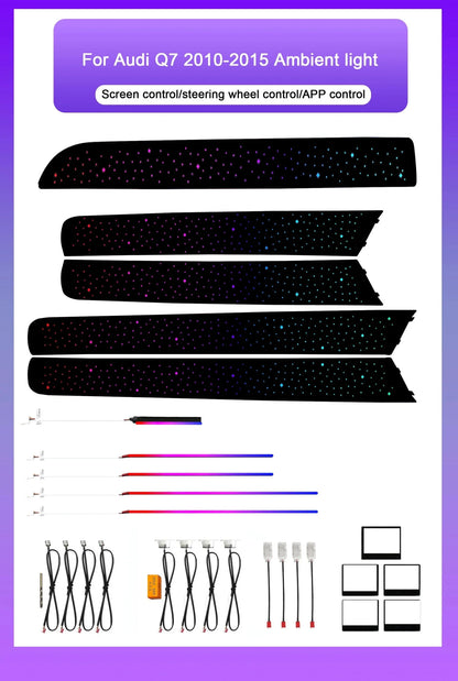 Audi Q7 Interior 64-Color Symphony LED Ambient Light Kit 2006 - 2015 - AudiGear.com - Interior Lighting