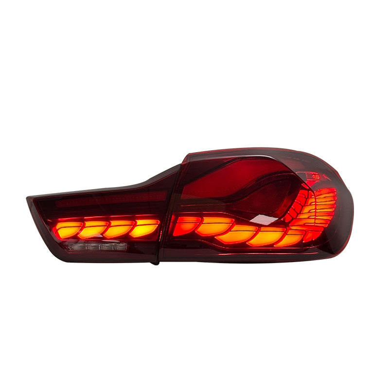Vekto OLED GTS style LED tail lights for BMW 4 Series F32/F33/F36 and M4 F82/F83, 2014-2020, installed on the car.