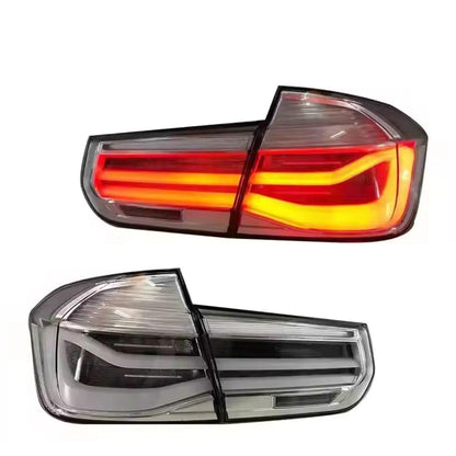 Vekto clear LED tail lights for BMW 3 Series F30/F35 2012-2018, showcasing modern, bright taillight design with clear lenses.