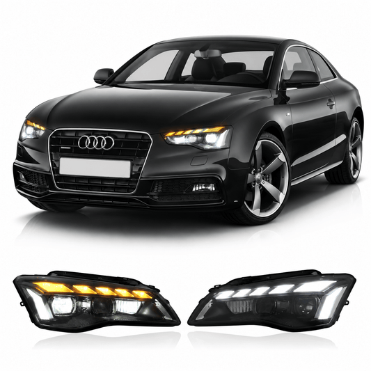 RS5 Style LED Headlights Assembly for Audi A5 (2012–2016) - AudiGear.com - Headlights