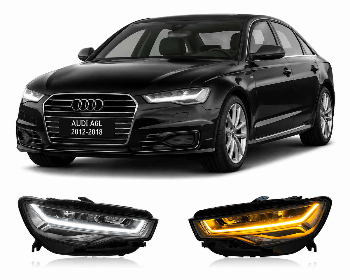 Full LED Headlights for Audi A6L 2012-2018 Plug-and-Play Headlight Assembly - AudiGear.com - Headlights