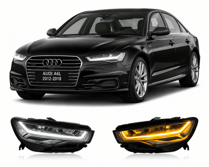 Full LED Headlights for Audi A6L 2012-2018 Plug-and-Play Headlight Assembly - AudiGear.com - Headlights