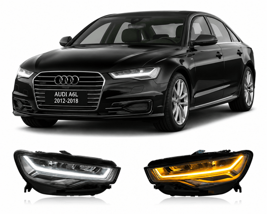 Full LED Headlights for Audi A6L 2012-2018 Plug-and-Play Headlight Assembly - AudiGear.com - Headlights