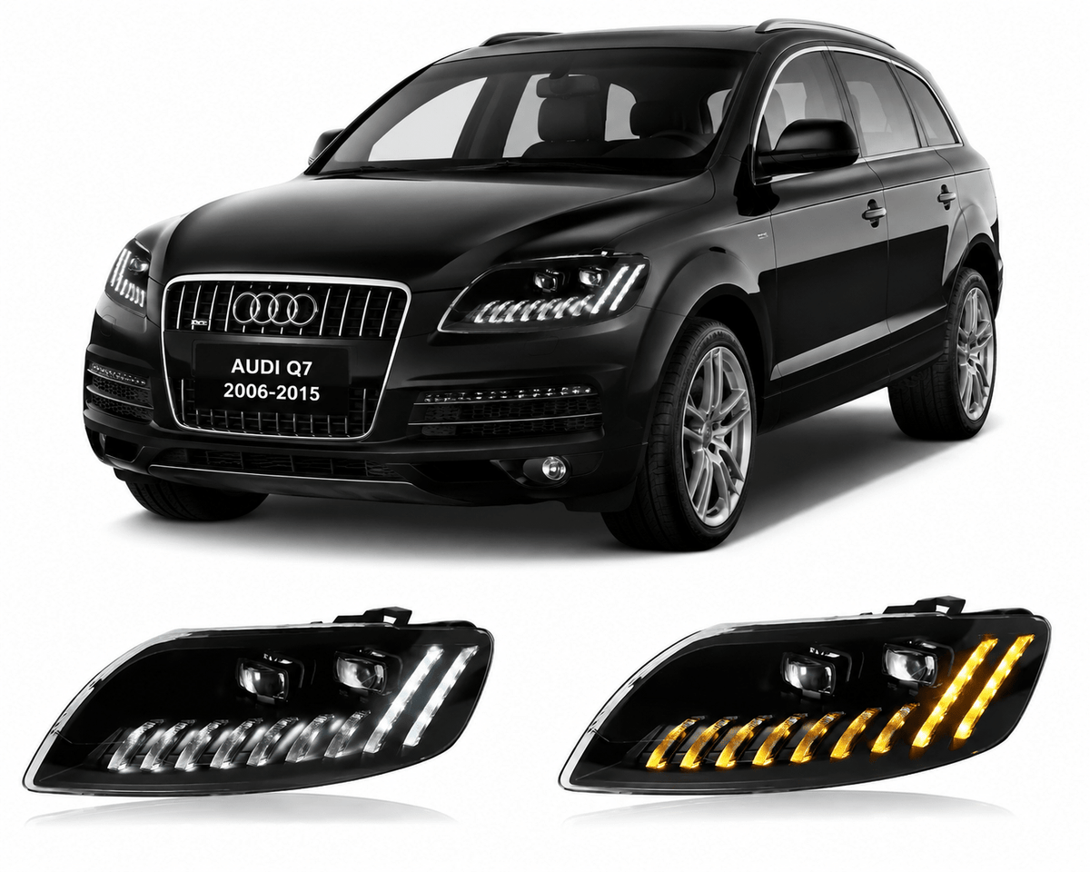 LED Headlights for Audi Q7 2006–2015 Plug-and-Play Headlight Assembly - AudiGear.com - Headlights
