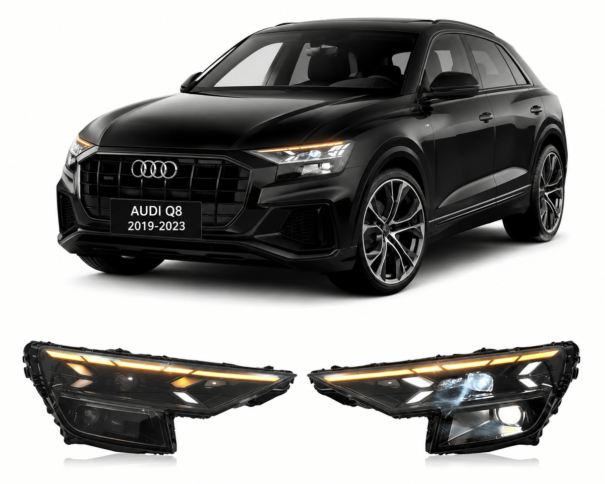 LED Headlights for Audi Q8 2019–2023 Plug-and-Play Headlight Assembly - AudiGear.com - Headlights