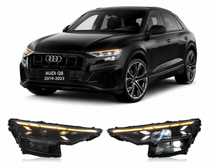 LED Headlights for Audi Q8 2019–2023 Plug-and-Play Headlight Assembly - AudiGear.com - Headlights