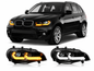 Vekto laser style LED headlight for BMW X5 E70 2007-2013, showing sleek headlight assembly with modern LED design.