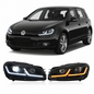 Vekto LED headlights for Volkswagen Golf Mk6 2013-2017, clear and bright headlight assembly with modern design.