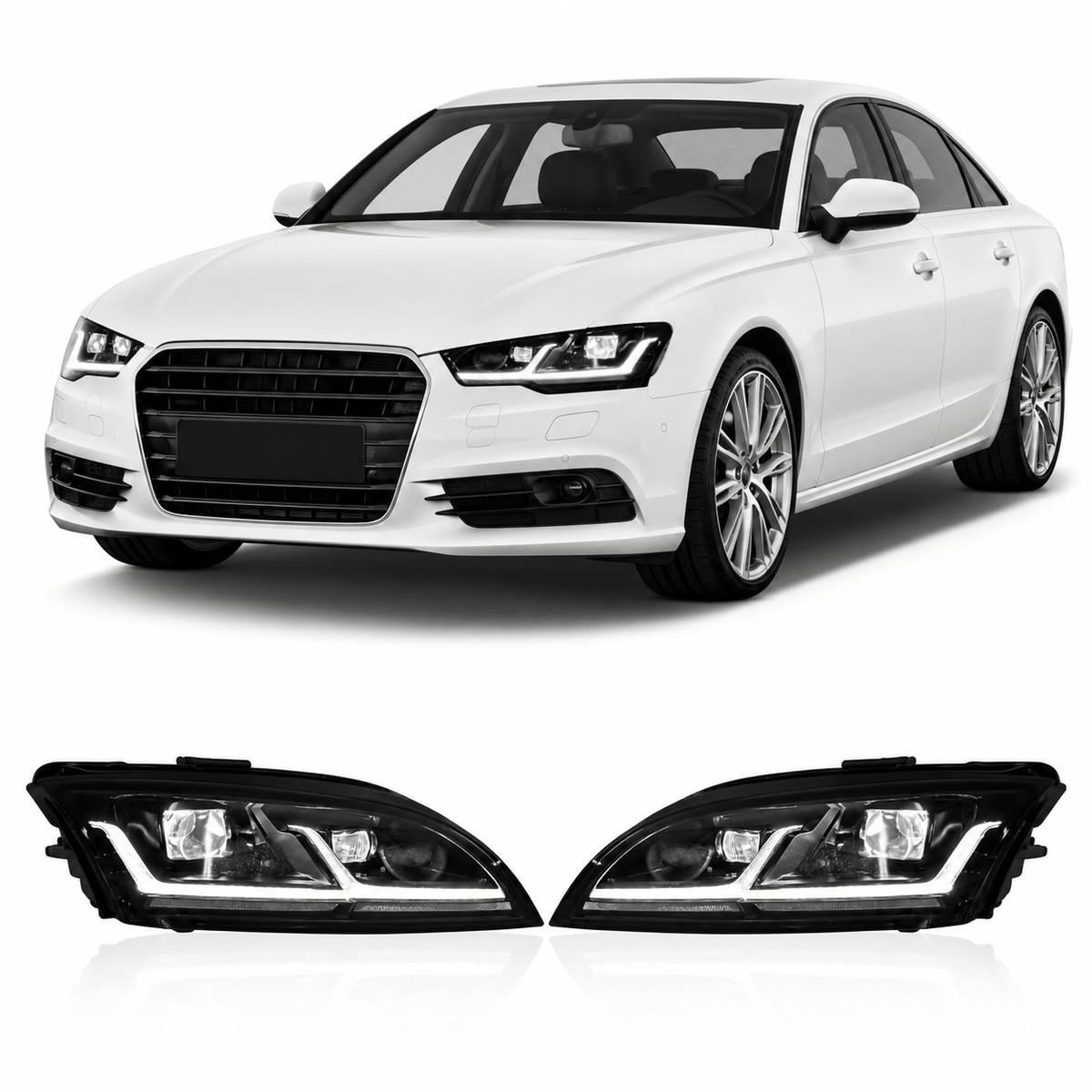 2024 Style LED Headlights for Audi TT 8J 2008-2014 (Xenon Models) - AudiGear.com - Headlights